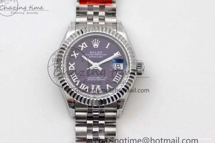 SS Bracelet 904L Dial Steel Best Roman Edition President NH05 TWF on Markers Purple DateJust 28 1:1 Lady 0331